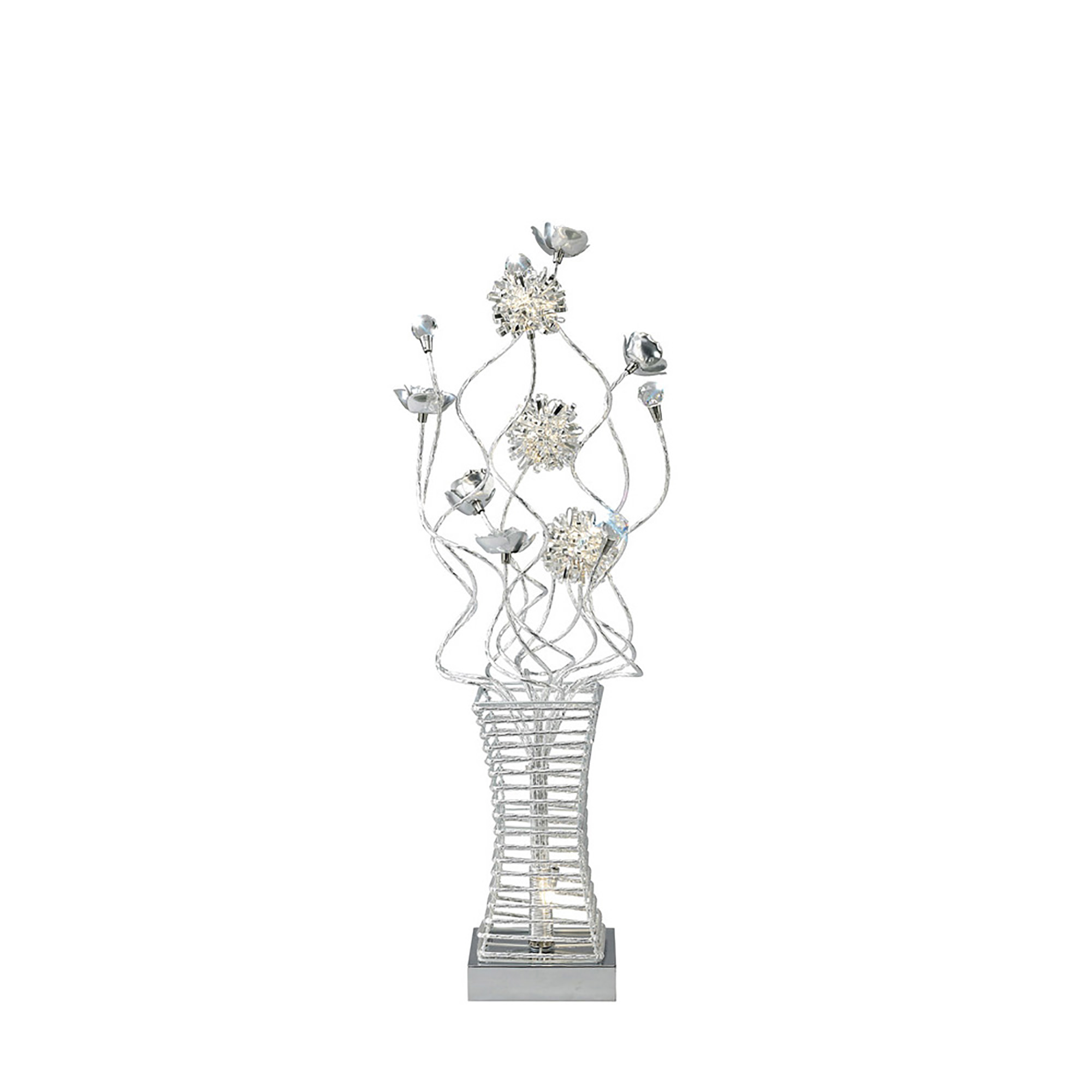 Majella Aluminium Crystal Table Lamps Diyas Home Armed Table Lamps